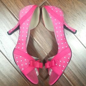 Pink Polka-dot Heels Pumps